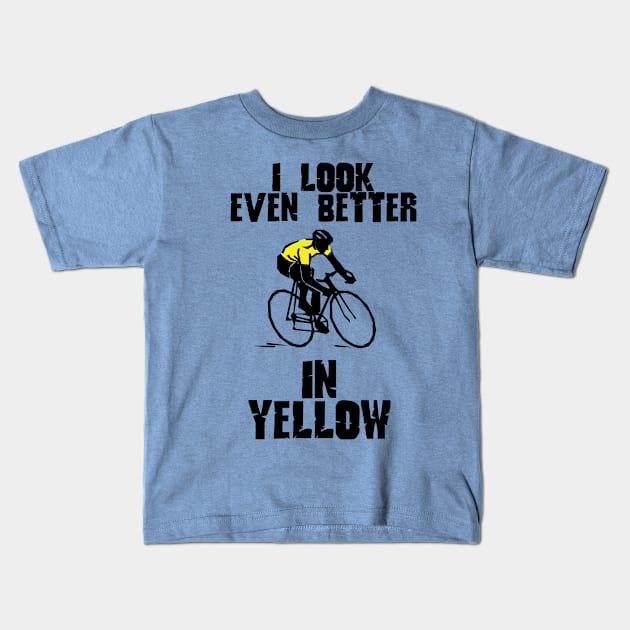 Yellow Jersey! Kids T-Shirt by keithcsmith